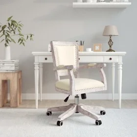 Silla de oficina giratoria de lino de vidaXL, Sillas de oficina - Ref: Foro24-344478, Precio: 282,23 €, Descuento: %