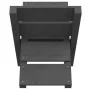 Soporte de leña gris madera maciza de pino 47x39,5x48 cm de vidaXL, Accesorios para bolsas y soportes de leña - Ref: Foro24-8...