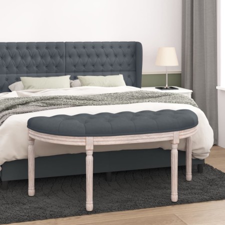 Banco de terciopelo gris oscuro 110,5x45x49 cm de vidaXL, Bancos - Ref: Foro24-344419, Precio: 97,14 €, Descuento: %