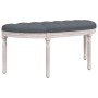 Banco de terciopelo gris oscuro 110,5x45x49 cm de vidaXL, Bancos - Ref: Foro24-344419, Precio: 97,14 €, Descuento: %