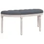 Banco de terciopelo gris oscuro 110,5x45x49 cm de vidaXL, Bancos - Ref: Foro24-344419, Precio: 90,79 €, Descuento: %