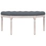 Banco de terciopelo gris oscuro 110,5x45x49 cm de vidaXL, Bancos - Ref: Foro24-344419, Precio: 97,14 €, Descuento: %