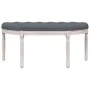Banco de terciopelo gris oscuro 110,5x45x49 cm de vidaXL, Bancos - Ref: Foro24-344419, Precio: 90,79 €, Descuento: %