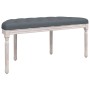 Banco de terciopelo gris oscuro 110,5x45x49 cm de vidaXL, Bancos - Ref: Foro24-344419, Precio: 97,14 €, Descuento: %