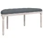 Banco de terciopelo gris oscuro 110,5x45x49 cm de vidaXL, Bancos - Ref: Foro24-344419, Precio: 90,79 €, Descuento: %