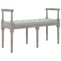 Banco de terciopelo gris claro 110x40x70 cm de vidaXL, Bancos - Ref: Foro24-344425, Precio: 117,37 €, Descuento: %