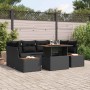 Conjunto de Comedor de Jardín con cojín 9 pcs Negro y Marrón en Sofás de exterior | Comprar online en Foru.es