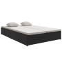 Tumbona convertible con cojines de ratán sintético negro de vidaXL, Camas para exteriores - Ref: Foro24-317238, Precio: 403,1...