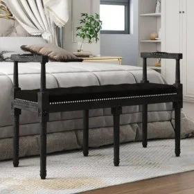 Schwarze Samtbank 110x40x70 cm von vidaXL, Banken - Ref: Foro24-344428, Preis: 99,57 €, Rabatt: %