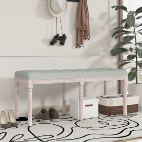 Banco de terciopelo gris claro 110x40x49 cm de vidaXL, Bancos - Ref: Foro24-344453, Precio: 103,19 €, Descuento: %