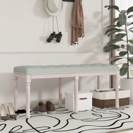 Banco de terciopelo gris claro 110x40x49 cm de vidaXL, Bancos - Ref: Foro24-344453, Precio: 103,19 €, Descuento: %