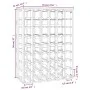 Solid pine wood bottle rack 70x33x94 cm by vidaXL, Wine racks - Ref: Foro24-822531, Price: 108,02 €, Discount: %