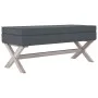Taburete con almacenaje terciopelo gris oscuro 110x45x49 cm de vidaXL, Bancos para recibidores y almacenamiento - Ref: Foro24...