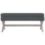 Taburete con almacenaje terciopelo gris oscuro 110x45x49 cm de vidaXL, Bancos para recibidores y almacenamiento - Ref: Foro24...