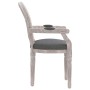 Silla de comedor tela gris oscuro 54x56x96,5 cm de vidaXL, Sillas de comedor - Ref: Foro24-344481, Precio: 185,12 €, Descuent...