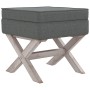 Taburete con almacenaje tela gris oscuro 45x45x49 cm de vidaXL, Bancos para recibidores y almacenamiento - Ref: Foro24-344516...