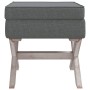 Taburete con almacenaje tela gris oscuro 45x45x49 cm de vidaXL, Bancos para recibidores y almacenamiento - Ref: Foro24-344516...
