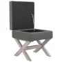 Stool with storage dark gray fabric 45x45x49 cm by vidaXL, Benches for halls and storage - Ref: Foro24-344516, Price: 68,43 €...