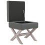 Taburete con almacenaje tela gris oscuro 45x45x49 cm de vidaXL, Bancos para recibidores y almacenamiento - Ref: Foro24-344516...