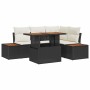 Conjunto de Comedor de Jardín con cojín 5 pcs Negro y Beige en Sofás de exterior | Comprar online en Foru.es