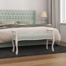 Light gray velvet bench 110x45x60 cm by vidaXL, Banks - Ref: Foro24-344439, Price: 126,64 €, Discount: %