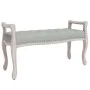 Banco de terciopelo gris claro 110x45x60 cm de vidaXL, Bancos - Ref: Foro24-344439, Precio: 126,64 €, Descuento: %