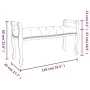 Banco de terciopelo gris claro 110x45x60 cm de vidaXL, Bancos - Ref: Foro24-344439, Precio: 126,64 €, Descuento: %