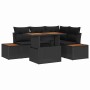 Conjunto de Comedor de Jardín con cojín 5 pcs Negro y Marrón en Sofás de exterior | Comprar online en Foru.es