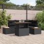 Conjunto de Comedor de Jardín con cojín 5 pcs Negro y Marrón en Sofás de exterior | Comprar online en Foru.es