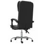 Silla de oficina reclinable cuero sintético negro de vidaXL, Sillas de oficina - Ref: Foro24-349619, Precio: 110,47 €, Descue...