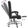 Silla de oficina reclinable cuero sintético negro de vidaXL, Sillas de oficina - Ref: Foro24-349619, Precio: 110,47 €, Descue...