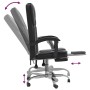 Silla de oficina reclinable cuero sintético negro de vidaXL, Sillas de oficina - Ref: Foro24-349619, Precio: 112,20 €, Descue...