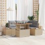 Conjunto de Comedor de Jardín con cojín 5 pcs Beige y gris en Sofás de exterior | Comprar online en Foru.es