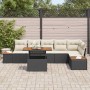 Conjunto de Comedor de Jardín con cojín 7 pcs Negro y Beige en Sofás de exterior | Comprar online en Foru.es