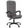 Silla de oficina reclinable masaje cuero sintético gris de vidaXL, Sillas de oficina - Ref: Foro24-349669, Precio: 111,67 €, ...
