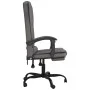 Silla de oficina reclinable masaje cuero sintético gris de vidaXL, Sillas de oficina - Ref: Foro24-349669, Precio: 111,67 €, ...