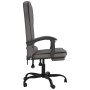 Silla de oficina reclinable masaje cuero sintético gris de vidaXL, Sillas de oficina - Ref: Foro24-349669, Precio: 113,07 €, ...