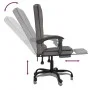 Silla de oficina reclinable masaje cuero sintético gris de vidaXL, Sillas de oficina - Ref: Foro24-349669, Precio: 111,67 €, ...
