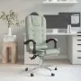 Silla de oficina reclinable con masaje terciopelo gris claro de vidaXL, Sillas de oficina - Ref: Foro24-349664, Precio: 115,6...