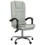 Silla de oficina reclinable con masaje terciopelo gris claro de vidaXL, Sillas de oficina - Ref: Foro24-349664, Precio: 115,6...