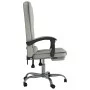 Silla de oficina reclinable con masaje terciopelo gris claro de vidaXL, Sillas de oficina - Ref: Foro24-349664, Precio: 115,6...