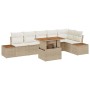 Conjunto de Comedor de Jardín con cojín 7 pcs Beige y Crema en Sofás de exterior | Comprar online en Foru.es
