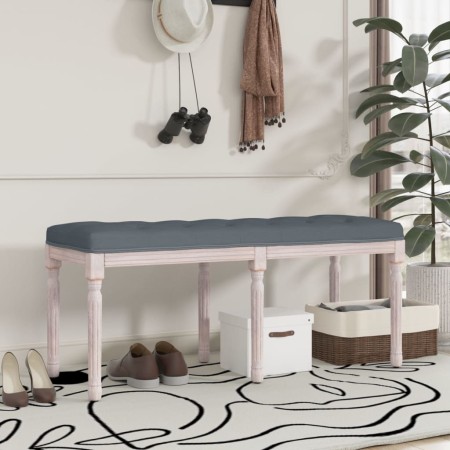 Banco de terciopelo gris oscuro 110x40x49 cm de vidaXL, Bancos - Ref: Foro24-344454, Precio: 84,43 €, Descuento: %