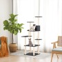 Rascador para gatos con postes de sisal gris oscuro 153 cm de vidaXL, Mobiliario para gatos - Ref: Foro24-171638, Precio: 52,...