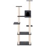 Rascador para gatos con postes de sisal gris oscuro 153 cm de vidaXL, Mobiliario para gatos - Ref: Foro24-171638, Precio: 52,...