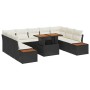 Conjunto de Comedor de Jardín con cojín 10 pcs Negro y Beige en Sofás de exterior | Comprar online en Foru.es