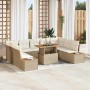 Conjunto de Comedor de Jardín con cojín 10 pcs Beige y Crema en Sofás de exterior | Comprar online en Foru.es