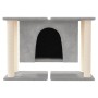 Rascador para gatos con postes de sisal gris claro 190 cm de vidaXL, Mobiliario para gatos - Ref: Foro24-171658, Precio: 57,9...