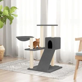 Rascador para gatos con postes de sisal gris oscuro 82 cm de vidaXL, Mobiliario para gatos - Ref: Foro24-171668, Precio: 45,8...