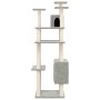 Rascador para gatos con postes de sisal gris claro 162 cm de vidaXL, Mobiliario para gatos - Ref: Foro24-171634, Precio: 59,3...